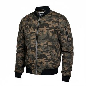 Two One Two Women’s Camouflage Bomber Jacket size Medium EUC